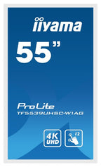 iiyama ProLite 55" Open Frame PCAP interactive large format display with 15pt touch capability, IPS panel technology and touch through glass function for landscape, portrait or face up use