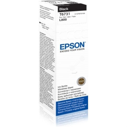 Epson C13T67314A/T6731 Ink bottle black, 1.8K pages 70ml for Epson L 800
