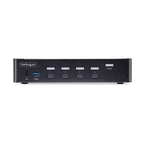 StarTech.com 4-Port DisplayPort KVM Switch, 8K 60Hz / 4K 144Hz, Single Display, DP 1.4, 2x USB 3.0 Ports, 4x USB 2.0 HID Ports, Push-Button & Hotkey Switching, TAA Compliant - OS Independent, Metal Housing