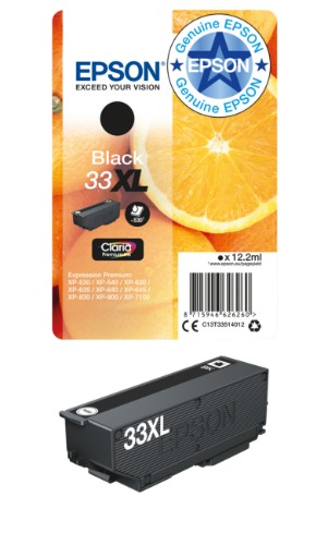 Epson C13T33514022/33XL Ink cartridge black high-capacity Blister Radio Frequency, 530 pages 12.2ml for Epson XP 530
