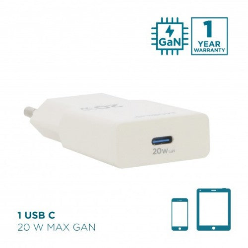 Mobilis 020025 mobile device charger Universal White AC Fast charging Indoor