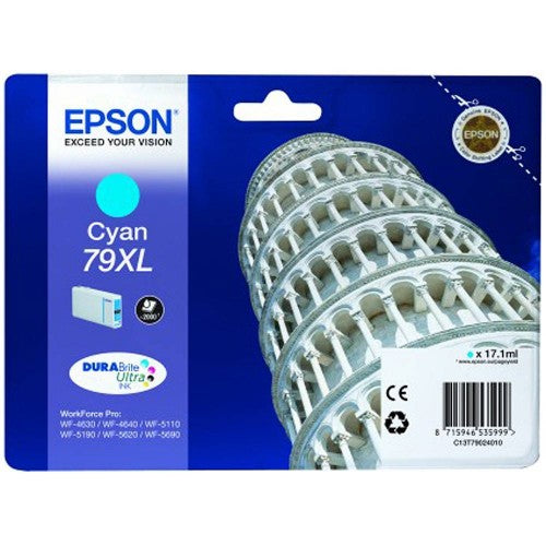 Epson C13T79024010/79XL Ink cartridge cyan high-capacity, 2K pages 17.1ml for Epson WF 4630/5110