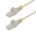 StarTech.com 5m Gray Slim CAT6 Ethernet Cable, Snagless, 100W PoE, UTP, LSZH, 28AWG Pure Bare Copper Wire, Slim RJ45 Network Patch Cord w/Strain Reliefs, Individually Tested