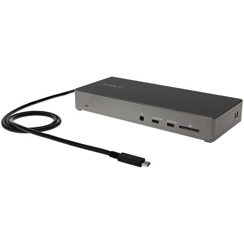 StarTech.com USB C Dock - Triple 4K Monitor USB Type-C Docking Station - 100W Power Delivery - DP 1.4 Alt Mode & DSC, 2x DisplayPort 1.4/HDMI 2.0 - 6xUSB (2x 10Gbps), SD - Windows/Chrome