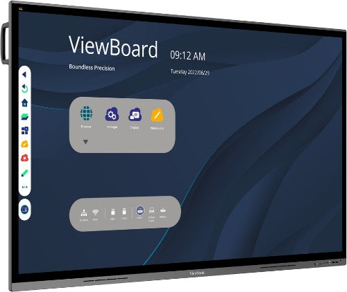 Viewsonic IFP7562 Signage Display Interactive flat panel 190.5 cm (75") LED Wi-Fi 350 cd/m² 4K Ultra HD Black Touchscreen Built-in processor Android