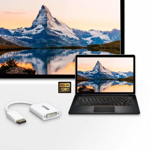 ATEN VC965 video cable adapter DisplayPort DVI-I White