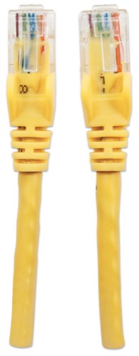 Intellinet Network Patch Cable, Cat6, 20m, Yellow, CCA, U/UTP, PVC, RJ45, Gold Plated Contacts, Snagless, Booted, Lifetime Warranty