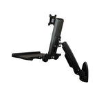 StarTech.com Wall Mount Workstation - Articulating Full Motion Standing Desk with Ergonomic Height Adjustable Monitor & Keyboard Tray Arm - Mouse & Scanner Holders - Single VESA Display - TAA