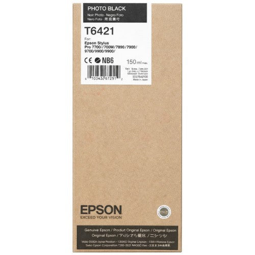 Epson C13T642100/T6421 Ink cartridge foto black 150ml for Epson Stylus Pro 7890