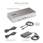 StarTech.com Universal USB4 & Thunderbolt 4 Docking Station, Quad Display on Windows, Dual Display on MacBook, HDMI DP Dock with 100W Laptop Charging
