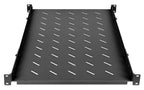 Intellinet 19" Fixed Shelf (adjustable), 1U, 750mm shelf depth, 750 to 950mm adjustable rail depth, Max 20kg, Black, Lifetime warranty