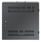 Intellinet Low-Profile 19" Wall Mount Cabinet with 4U Horizontal and 2U Vertical Rails Slim, Space-saving Enclosure with Only 170 mm (6.7 in.) Depth, Ideal for AV, Multimedia and Surveillance Applications, Assembled, Black RAL 7021