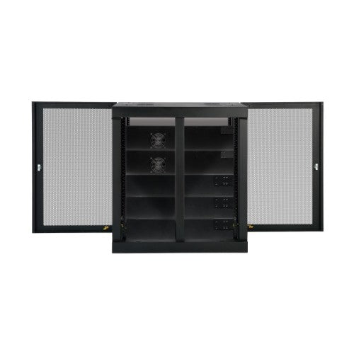 Tripp Lite SRW18UHD SmartRack 18U Heavy-Duty Low-Profile Server-Depth Side-Mount Wall-Mount Rack Enclosure Cabinet