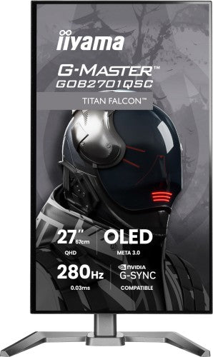 iiyama G-MASTER GOB2701QSC-B1 computer monitor 68.6 cm (27") 2560 x 1440 pixels 2K Ultra HD OLED Black