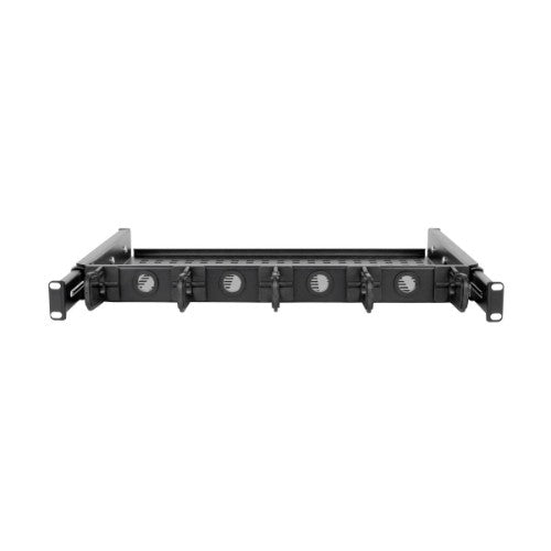 Tripp Lite SRWSHELF4P1U SmartRack Cantilevered Steel Rack Shelf - 1U, Vented, Integrated Cable Rings, 14.2 in. Deep, Holds up to 50 lbs (22.2 kgs)
