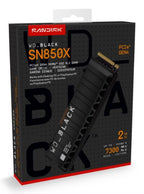 Western Digital Black WD_BLACK™ SN850X NVMe™ SSD POWERED BY SANDISK 2 TB, [With Heatsink]