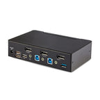 StarTech.com 2-Port DisplayPort KVM Switch, 8K 60Hz / 4K 144Hz, Single Display, DP 1.4, 2x USB 3.0 Ports, 4x USB 2.0 HID Ports, Push-Button & Hotkey Switching, TAA Compliant - OS Independent, Metal Housing