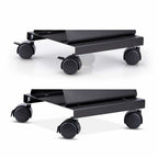 StarTech.com Computer Tower Cart, Rolling Mobile CPU Caddy on Wheels (Casters), Max Load 46.3lb/21kg, Adjustable PC Case Mount, Desktop Floor Stand, Steel Dolly