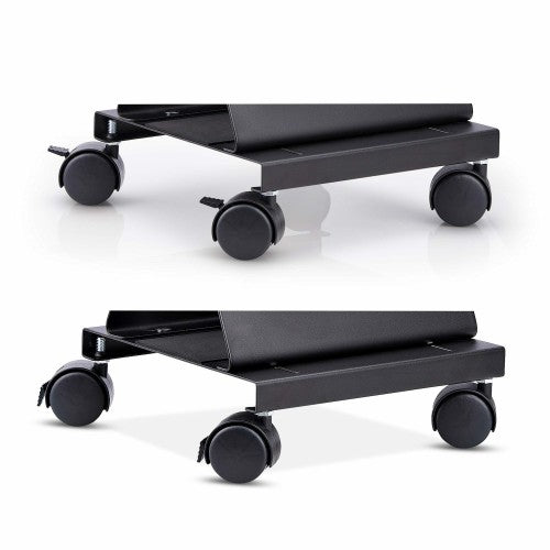 StarTech.com Computer Tower Cart, Rolling Mobile CPU Caddy on Wheels (Casters), Max Load 46.3lb/21kg, Adjustable PC Case Mount, Desktop Floor Stand, Steel Dolly