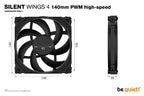 be quiet! SILENT WINGS 4 | 140mm PWM high-speed Computer case Fan 14 cm Black 1 pc(s)