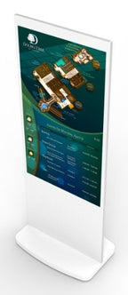 Allsee Technologies L55HD9-TW Signage Display Totem design 139.7 cm (55") LCD Wi-Fi 450 cd/m² Full HD White Touchscreen Built-in processor Android 7.1 24/7