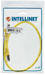 Intellinet Network Patch Cable, Cat6A, 3m, Yellow, Copper, S/FTP, LSOH / LSZH, PVC, RJ45, Gold Plated Contacts, Snagless, Booted, Lifetime Warranty