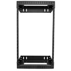 StarTech.com 2-Post 18U Heavy-Duty Wall Mount Network Rack, 19" Open Frame Server Rack with Adjustable Depth, Wall Mount Data Rack for IT / AV / Patch Panel / Computer Equipment - Cage Nuts and Screws Included
