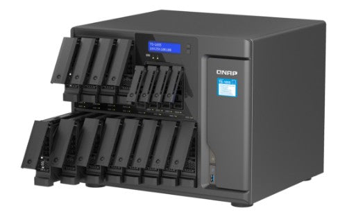 QNAP TS-1655 NAS Tower Intel Atom® C5125 8 GB DDR4 0 TB QNAP Turbo System Black