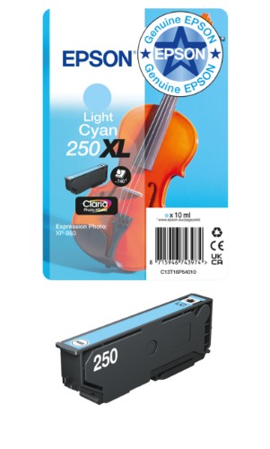Epson C13T16P54010/250XL Ink cartridge light cyan high-capacity, 740 pages 8.9ml for Epson Expression Photo XP-980