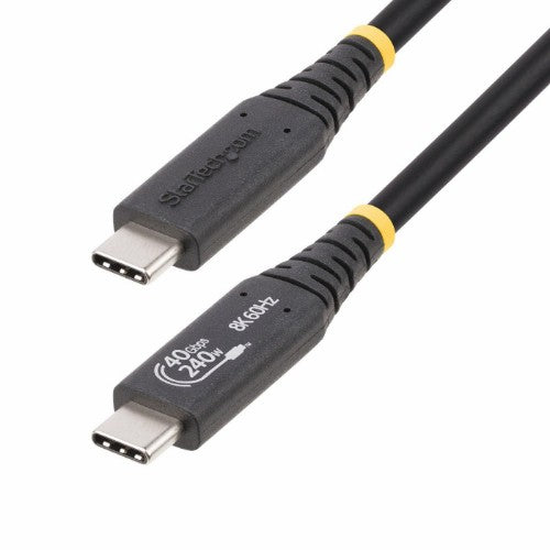 StarTech.com 3ft (1m) USB4 Cable 40Gbps, 240W (5A) Power Delivery, 8K 120Hz / 4K 240Hz DP Alt Mode, USB-IF Certified USB-C Cable - Thunderbolt Compatible