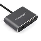 StarTech.com USB C Multiport Video Adapter - USB-C to 4K 60Hz Mini DisplayPort 1.2 or 1080p VGA Monitor Adapter - USB Type-C 2-in-1 MDP HBR2 HDR/VGA Display Converter - TB3 Compatible