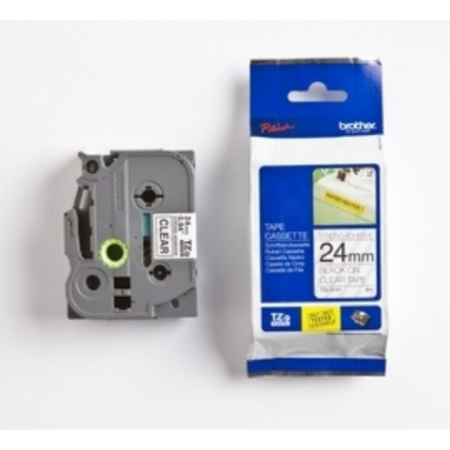 Brother TZE-S151 DirectLabel black on Transparent extra strong 24mm x 8m for Brother P-Touch TZ 3.5-24mm/HSE/36mm/6-24mm/6-36mm