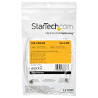 StarTech.com 6.6ft (2m) USB-C Fast Charging Cable, Rugged, Charge & Sync, 60W (3A) PD, USB 2.0, White TPE Jacket and Aramid Fiber - USB C Charging Cord
