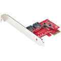 StarTech.com SATA PCIe Card - 2 Port PCIe SATA Expansion Card - 6Gbps - Full/Low Profile - PCI Express to SATA Adapter/Controller - ASM1061 Non-Raid - PCIe to SATA Converter - TAA