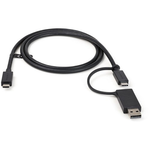 StarTech.com 3.3ft (1m) USB-C Cable with USB-A Adapter Dongle, USB 10Gbps/5Gbps, 100W (5A) PD, 8K 60Hz / 4K 144Hz DP Alt Mode - Thunderbolt Compatible