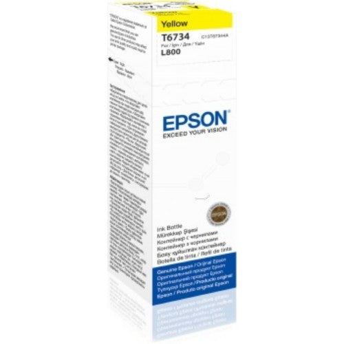 Epson C13T67344A/T6734 Ink bottle yellow, 1.8K pages 70ml for Epson L 800