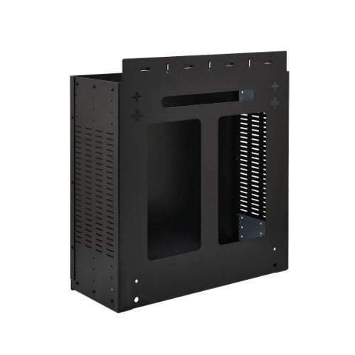 Tripp Lite SRWO4UBRKT SmartRack 4U Low-Profile Vertical-Mount Vented Wall-Mount Mini Rack Enclosure, Black
