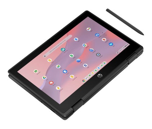 HP Fortis Flip G1m 11 inch Chromebook MediaTek 520 29.5 cm (11.6") Touchscreen HD 8 GB LPDDR4x-SDRAM 64 GB eMMC Wi-Fi 6 (802.11ax) ChromeOS Black