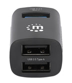 Manhattan USB-C 3-Port Hub, ULTRA COMPACT, 3x USB-A Ports (1x 5 Gbps USB 3.2 Gen1 aka USB 3.0, 3 x 480 Mbps USB 2.0), External Power Supply Not Needed, Universal for all devices, SuperSpeed USB, Black, Three Year Warranty