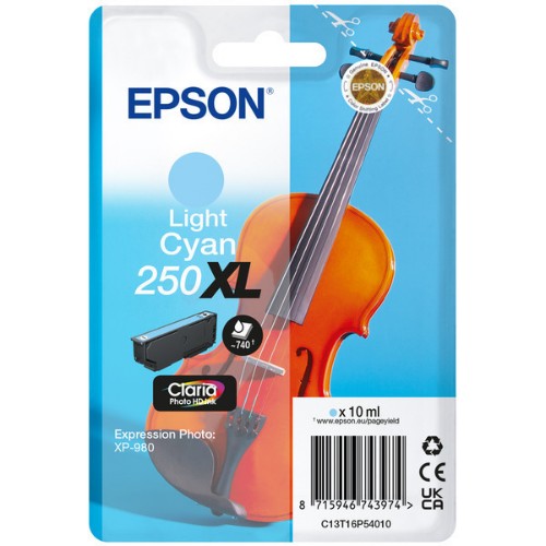 Epson C13T16P54020/250XL Ink cartridge light cyan high-capacity Blister, 740 pages 8.9ml for Epson Expression Photo XP-980