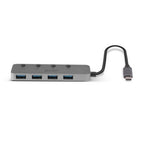Lindy 4 Port USB 3.2 Type C Hub with On/Off Switches