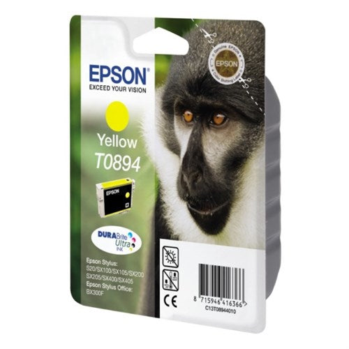 Epson C13T08944011/T0894 Ink cartridge yellow, 225 pages ISO/IEC 24711 3,5ml for Epson Stylus S 20/SX 115/SX 415