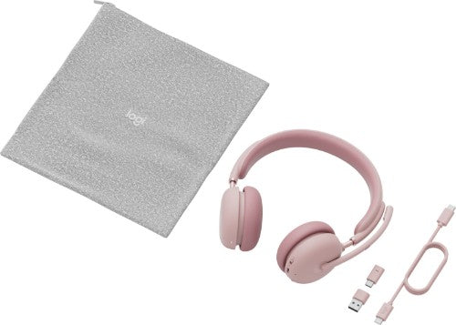 Logitech Zone Wireless 2 Headset Wired & Wireless Head-band Office/Call center USB Type-C Bluetooth Pink