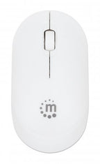 Manhattan Performance III Wireless Mouse, White, 1000dpi, 2.4Ghz (up to 10m), USB, Optical, Ambidextrous, Three Button with Scroll Wheel, USB nano receiver, AA battery (not included), Low friction base, Three Year Warranty