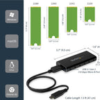 StarTech.com M.2 SSD Enclosure for M.2 SATA SSDs - USB 3.1 (10Gbps) with USB-C Cable - TAA