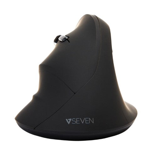 V7 MW400L Left Hand 2.4Ghz Vertical Ergonomic Mouse - Black - Wireless Connectivity - USB Interface
