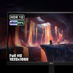 Acer NITRO QG1 Nitro QG241YX1 gaming monitor - 23.8", Full HD, 200Hz, 0.5ms, FreeSync Premium, HDR 10, HDMI & DP