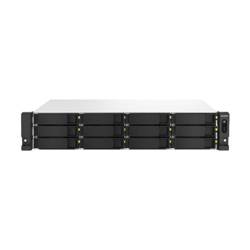 QNAP TS-1264U-RP NAS Rack (2U) Intel® Celeron® 8 GB DDR4 0 TB QNAP QTS Aluminium, Black
