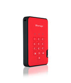 iStorage diskAshur² SSD 1TB Red | Secure Portable Solid State Drive |AES-XTS 256-bit Hardware Encryption | PIN protected | OS & Platform Independent | TAA Compliant |Brute force hack defence | Dust/Water Resistant