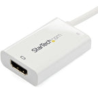 StarTech.com USB C to HDMI 2.0 Adapter with Power Delivery - 4K 60Hz USB Type-C to HDMI Display Video Converter - 60W PD Pass-Through Charging Port - Thunderbolt 3 Compatible - White